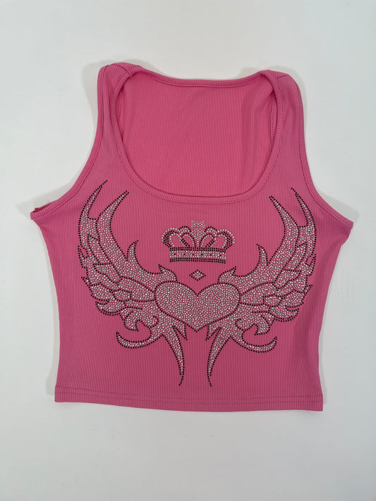 pink rhinestone tank