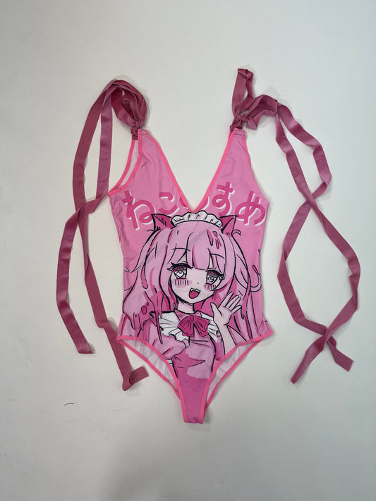 anime girl ribbon onesie