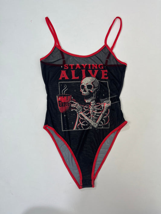 staying alive mesh onesie