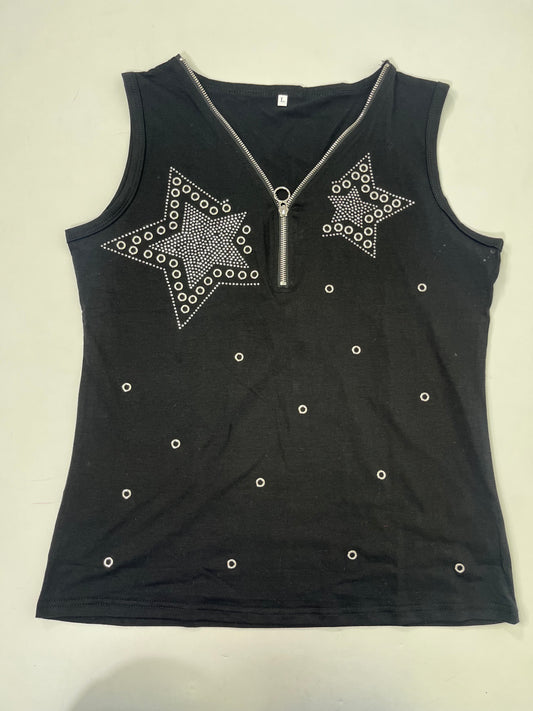 eyelet + star tank top