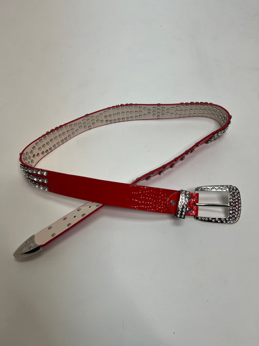 red rhinestone belt